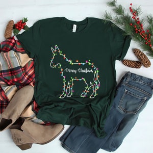 Donkey Merry Christmas Lights T Shirt, Donkey Christmas Lights T Shirt,Donkey Christmas Sweatshirt,Donkey Lover Gift, Farm Animal Shirt