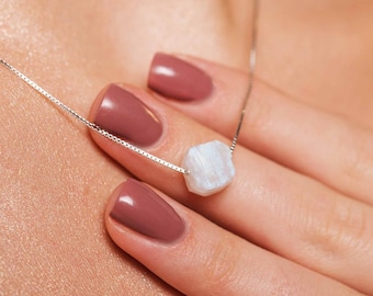 Moonstone Necklace | Birthday Gift for Her | New Beginnings Necklace | June Birthstone Necklace | Silver, Gold