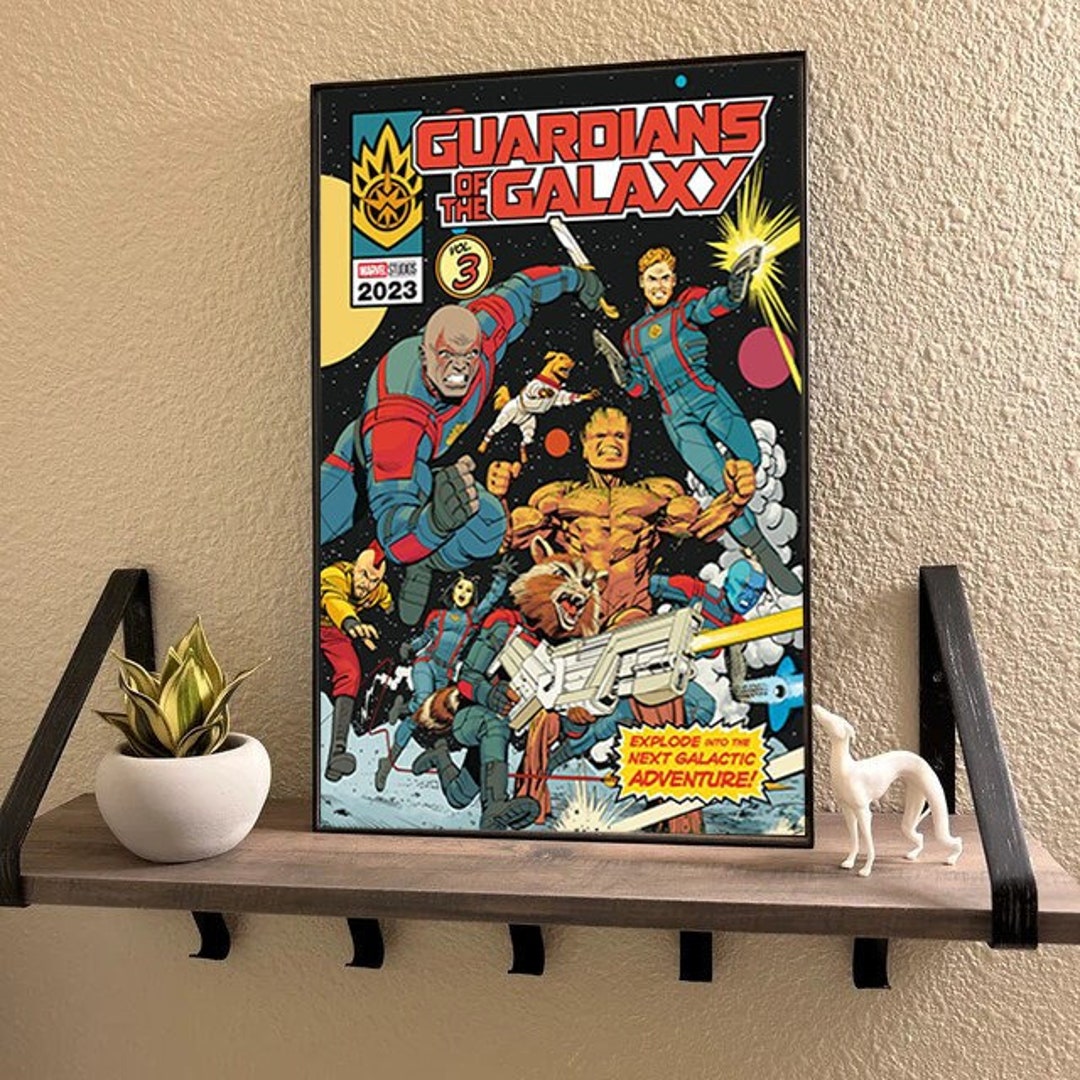 Guarolans Of The Galaxy Vol3 Comic Poster Marvel Art Etsy France