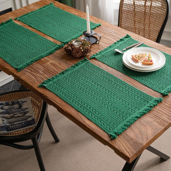 Knitted Placemats Etsy