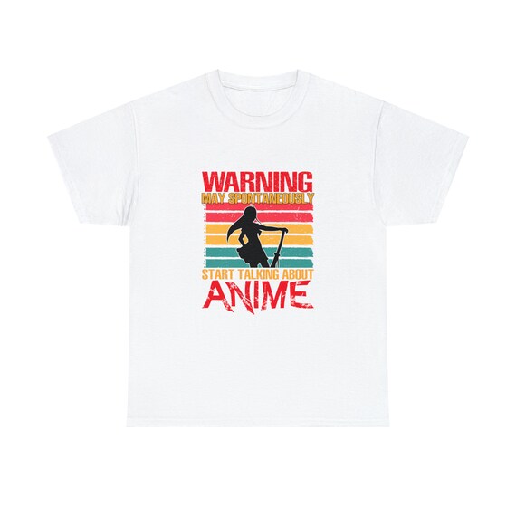 Otaku Style Unisex T-shirt: Warning, Anime Conversation Ahead! May Spontaneously Start Talking about Anime - Gift for Anime Lovers