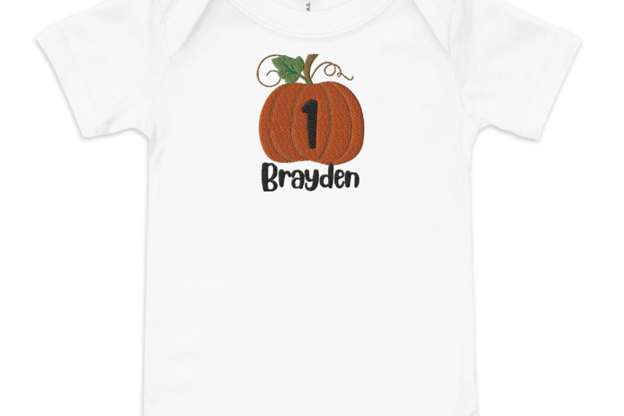 Discover Cute Baby Bodysuit, Embroidered Fall Shirt, Baby Girl Romper, Fall Birthday, Personalized Pumpkin Shirt, First Birthday for Boys, Cake Smash