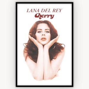 Lana Del Ray Poster "Cherry" Lana Del Ray poster Lana Del Ray art Lana Del Ray music Indie music poster Vintage music poster