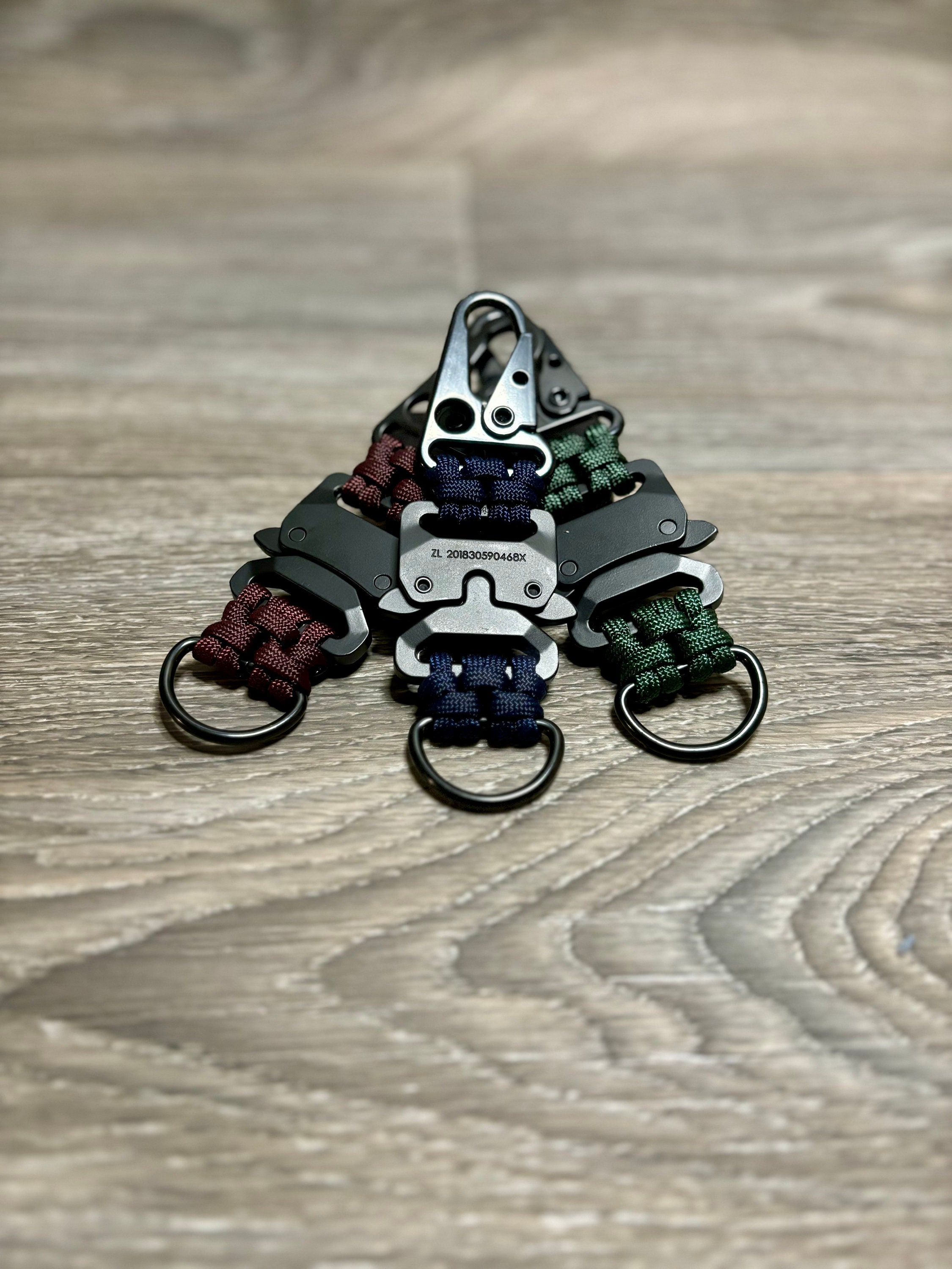 Paracord EDC Keychain Handmade Custom Tactical HK Clip/Tactical Release Clip- Paracord Keychain- Snap Clip Keychain Lanyard-EDC-Hiking