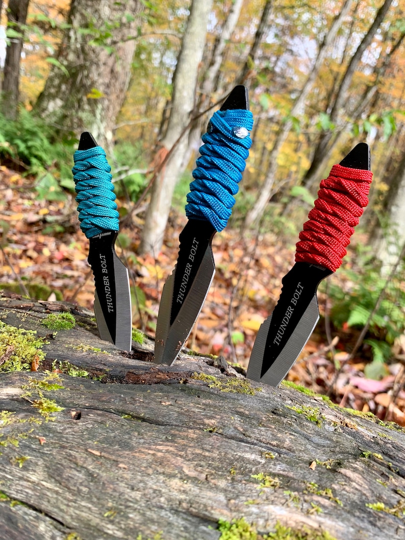 Small Hand Wrapped Paracord Wrapped Throwing Knives Etsy UK