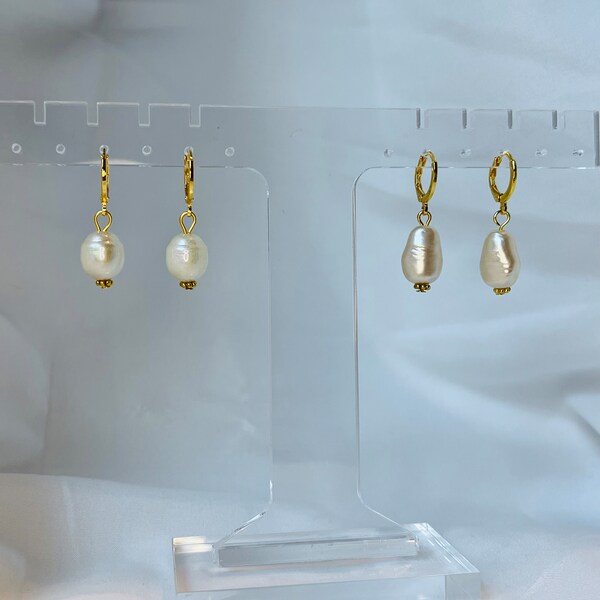 Pearl Earrings | Pearl Huggie Earrings | Pearl Earrings | Pearl Huggies | Wedding Earrings | Bridal | Wedding Day Earrings | Bride Gift