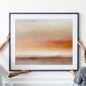Abstract Sunset Wall Print, Abstract Landscape Wall Art, Sunset Color, Printable Wall Art Abstract Nature