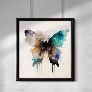 Home decor digitale kunst Instant Download vlinder aquarel abstracte vlinder cadeau voor vlinder minnaar kunst aan de muur