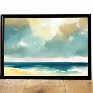 Seascape Dreamscape Print | Coastal Wall Art Decor | Ocean Blue Fine Art Printable | Gift idea for Home | Craft Idea