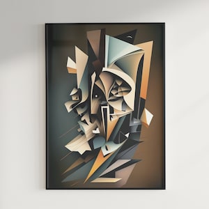 Abstract Watercolor, Cubism, Deconstructionism