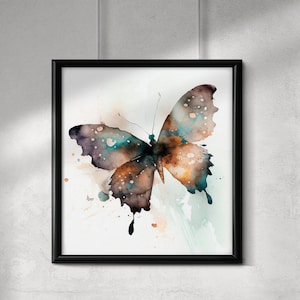 Home decor digitale kunst Instant Download vlinder aquarel abstracte vlinder cadeau voor vlinder minnaar kunst aan de muur