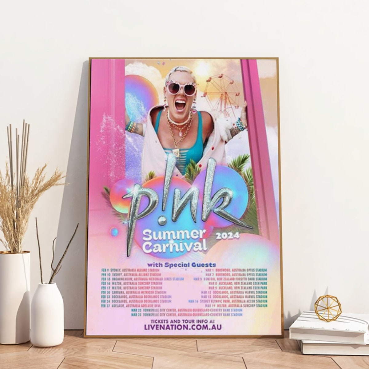 Pink Summer Carnival 2024 Poster Canvas, P!nk Album Cover Poster sold