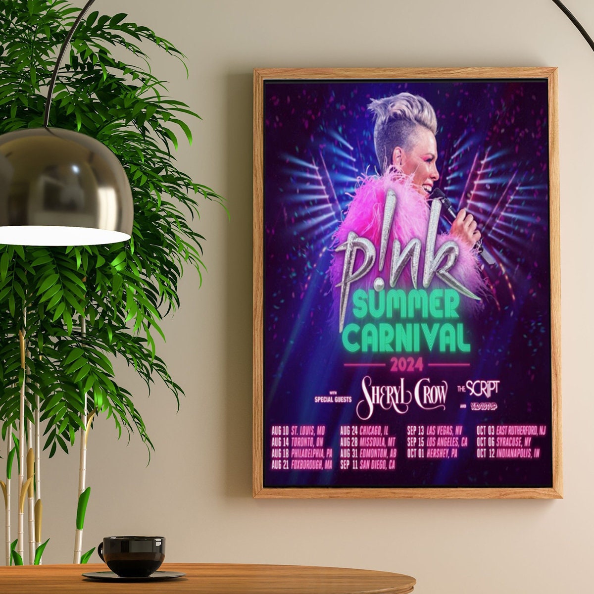 P!nk Tour Poster, Pink Summer Carnival 2024 Poster sold by Natasha ...