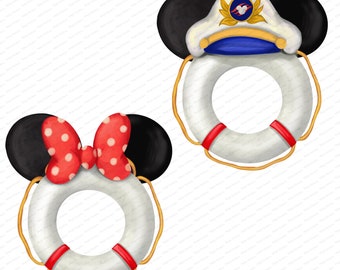 Minnie,Mickey Captain,Cruise Vacation ,Cruise, Mouse, Ears,sublimation designs, magic kingdom shirt, Printable, watercolor clipart,