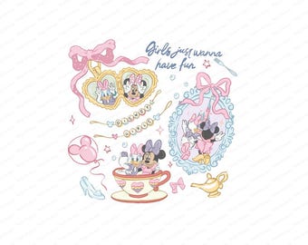 Magic Kingdom,Heart locket,Minnie and Daisy Besties,Girls Just Wanna Have Fun,Minnie Mouse ears, Coquette bow Locket,Minnie castle,
