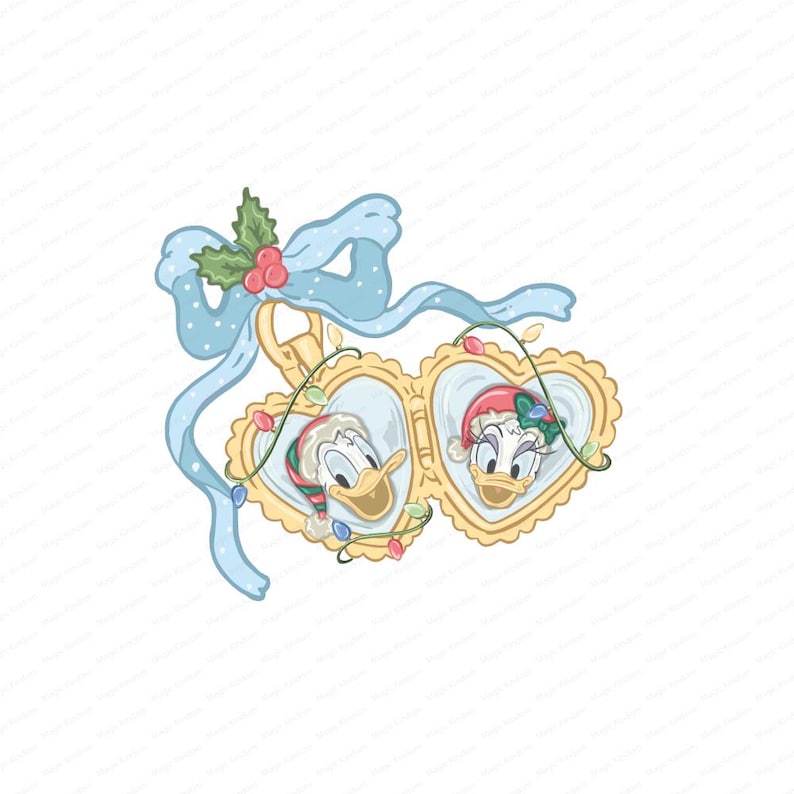 Christmas Magic Kingdom,heart Locket, Christmas Mouse Duck Daisy,mickey