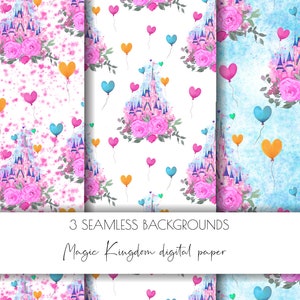 Magic Kingdom digital paper, digital paper,Magic Kingdom,mouse ears, Sublimation design download,printable,png,Design,Watercolor Clipart,