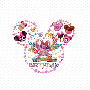 My Birthday Stitch Angel, funny Dog,Lilo n Stitch It is my Birthday,Cartoon,Birthday Shirt,Magic Kingdom,Birthday, mouse ears,