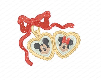 Magic Kingdom, hart medaillon, oren van Minnie Mouse, coquette bow medaillon, png, kasteel van Minnie, shirt magisch koninkrijk, afdrukbaar