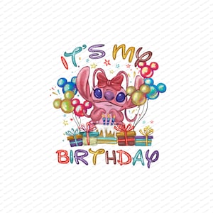 My Birthday Stitch Angel, funny Dog,Lilo n Stitch It is my Birthday,Cartoon,Birthday Shirt,Magic Kingdom,Birthday, mouse ears,