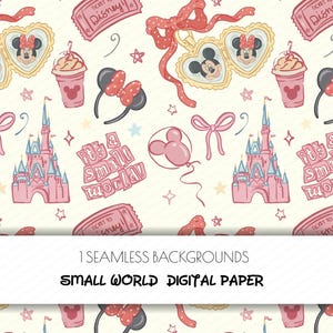 Magic Kingdom,Heart locket, Magical world,digital paper,Minnie Mouse ears, Coquette bow Locket,PNG,Minnie castle, magic kingdom, Printable