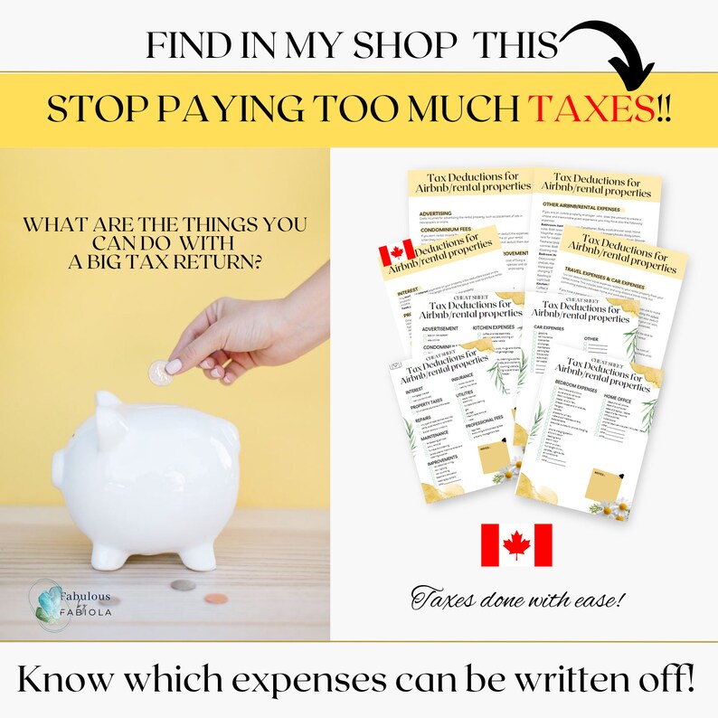 Rental & Airbnb and Expense Tracker Tax Deductible Small