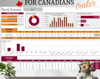 Airbnb Income & Expense Tracker for Canadians (Excel Template)