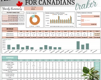 Rental & Airbnb Income Tracker for Canadians | Excel Template (Digital Download)