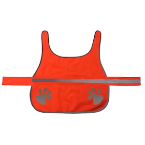 Orange paw Pet safety vest, Pet high visibility vest, Dog safety vest, Dog safety jacket