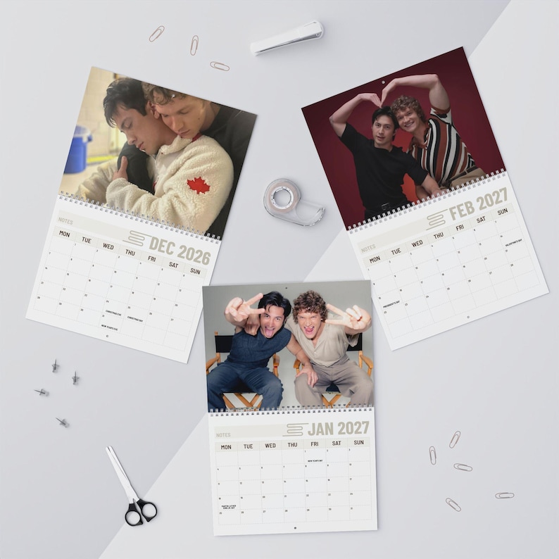 Verwarmde rivaliteitskalender 2026/2027 - Ilya Rozanov & Shane Hollander-kalender - Romaanse hockeykalender afbeelding 4