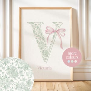 Aangepaste slaapzaal teken afdrukbare naam muur kunst bloemen boog poster slaapkamer print meisjes college appartement cadeau voor kamergenoot rommelig coquette decor