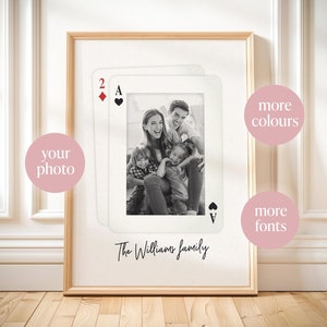 Stampa di carte da gioco personalizzate regalo per la famiglia regalo ricordo di famiglia personalizzato per mamma papà regalo di compleanno per la mamma stampabile soggiorno corridoio