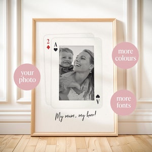 Impresión de cartas personalizadas, regalo personalizado para mamá, regalo del día de la madre para mamá, idea de regalo para el cumpleaños de mamá de los niños, póster imprimible