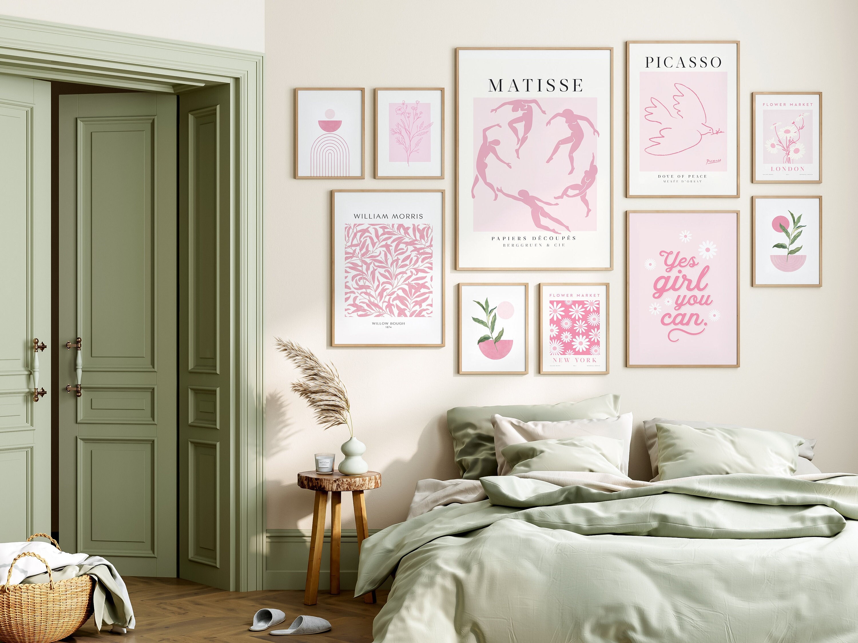 Pink Dorm Gallery Wall Art Set: Preppy Prints (digital Download) - Etsy, image size:3000x2250