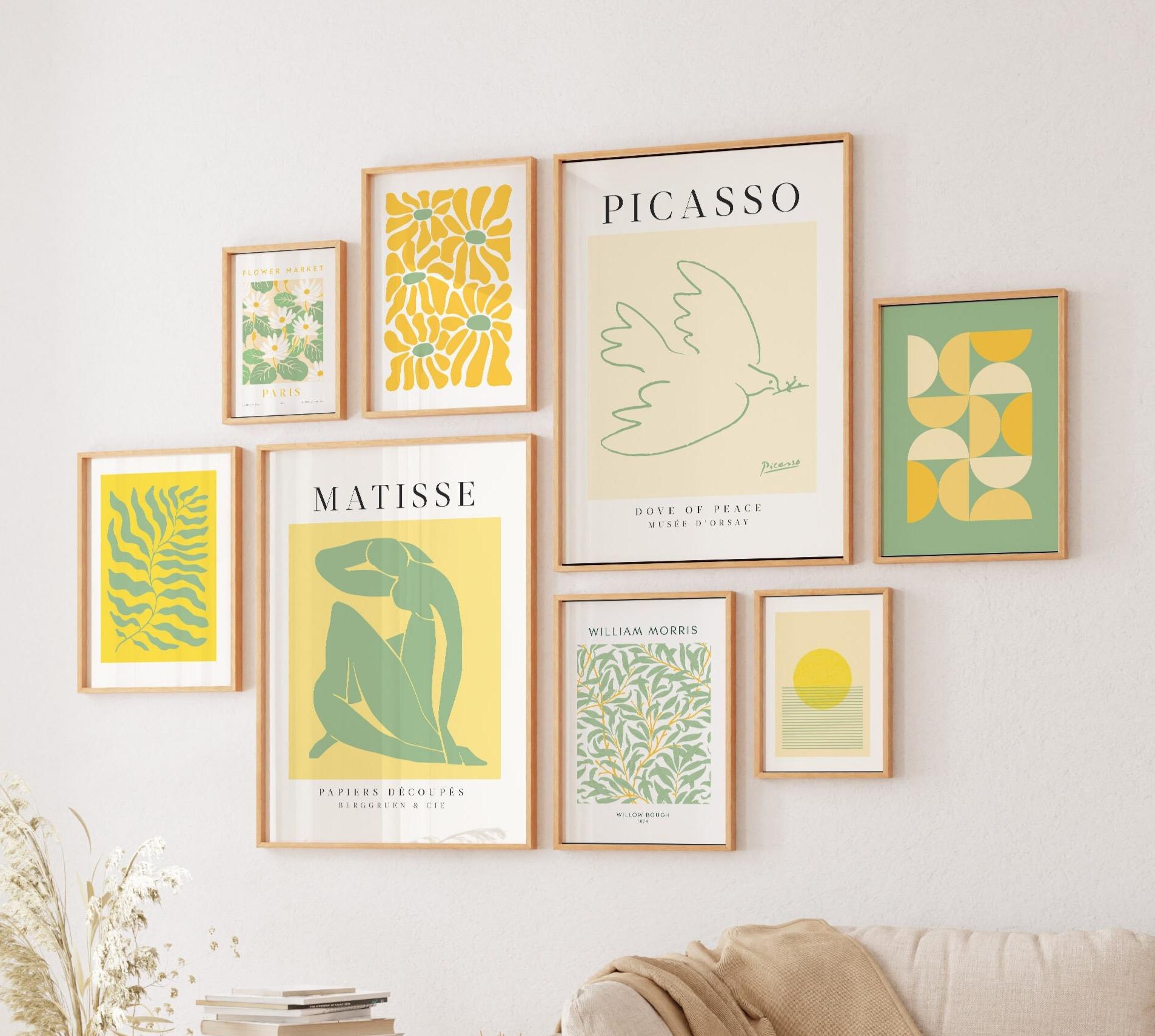 Set di 3 stampe artistiche da parete su tela, stile bohémien