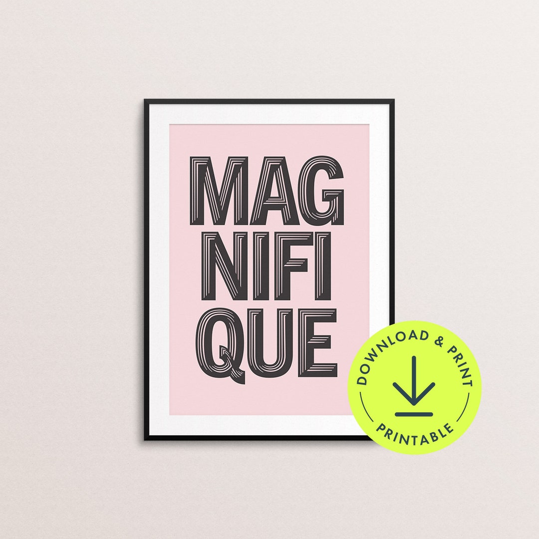 Boho French Quote Wall Art Printable Pink Decor Downloadable French