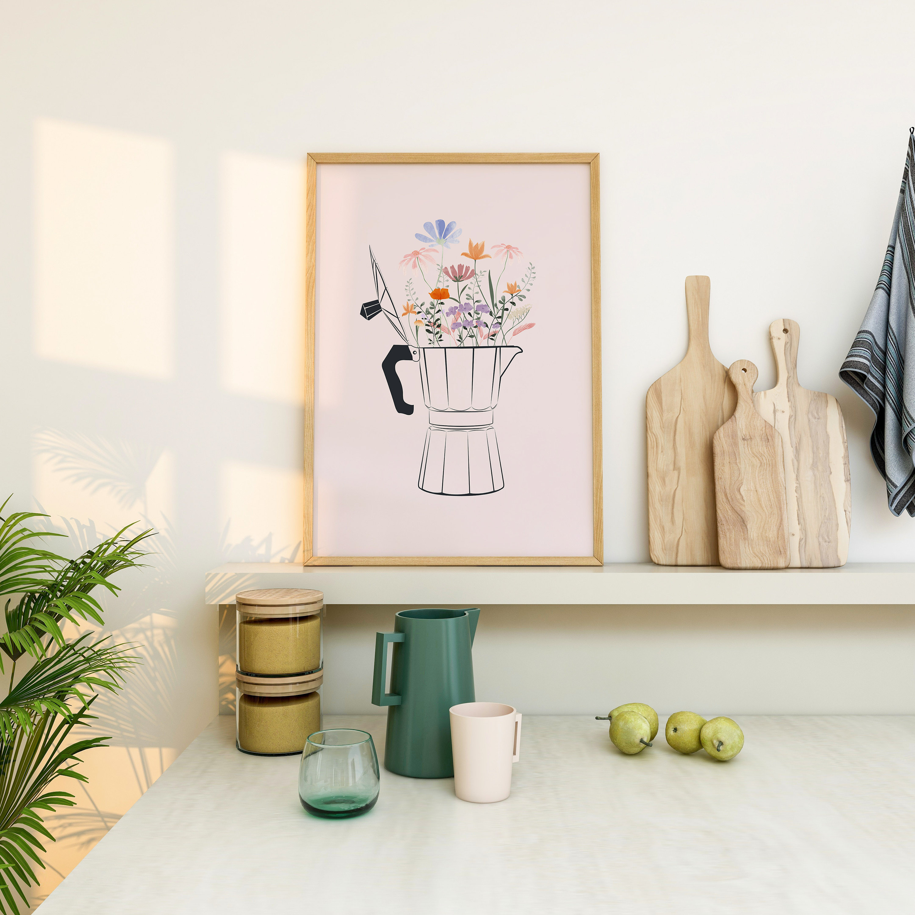 Trendy Kitchen Print Set: Printable Kitchen Gallery Wall Art (digital ...