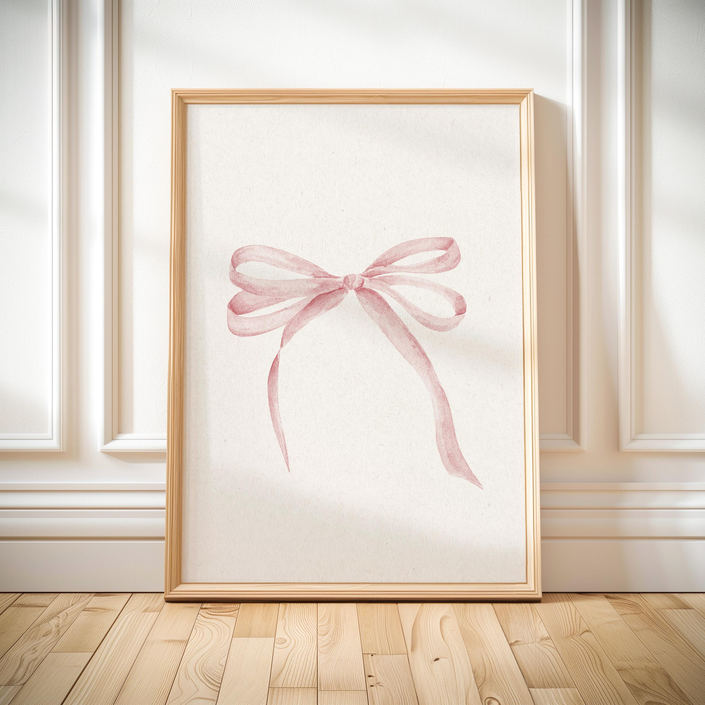 Pink Bow Nursery Art Print Set: Coquette Decor (digital Download) - Etsy