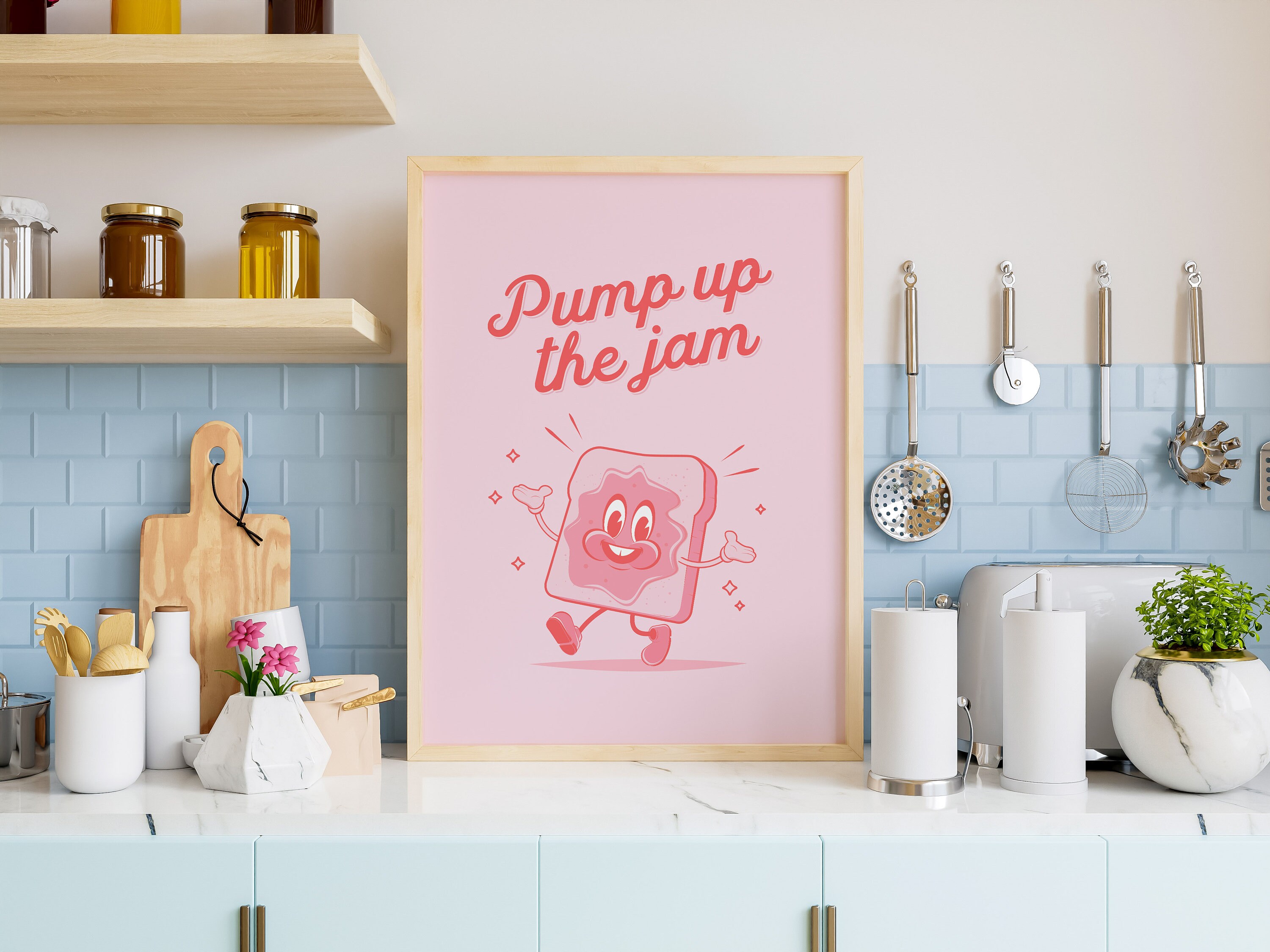 Colorful Kitchen Print Set: Modern Gallery Wall Art (digital Download ...