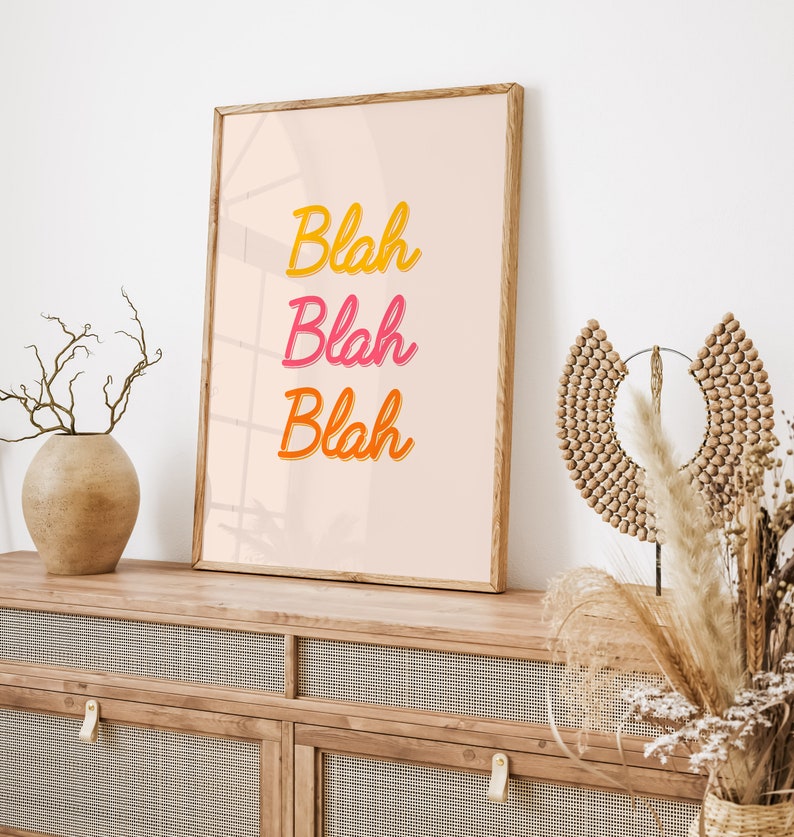 Bunte lustige Spruch Wand Kunst Lustige Typografie Wand Kunst Lustiger