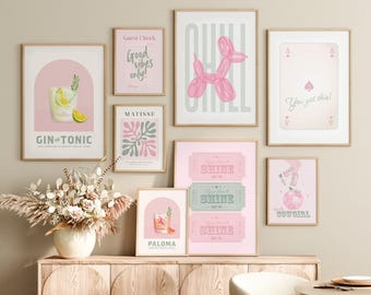 Society6 ケース Simple Ogee Pink by Aimee St Hill Chloe Pink Rectangular Metal Photo Frame For Home / Bedroom