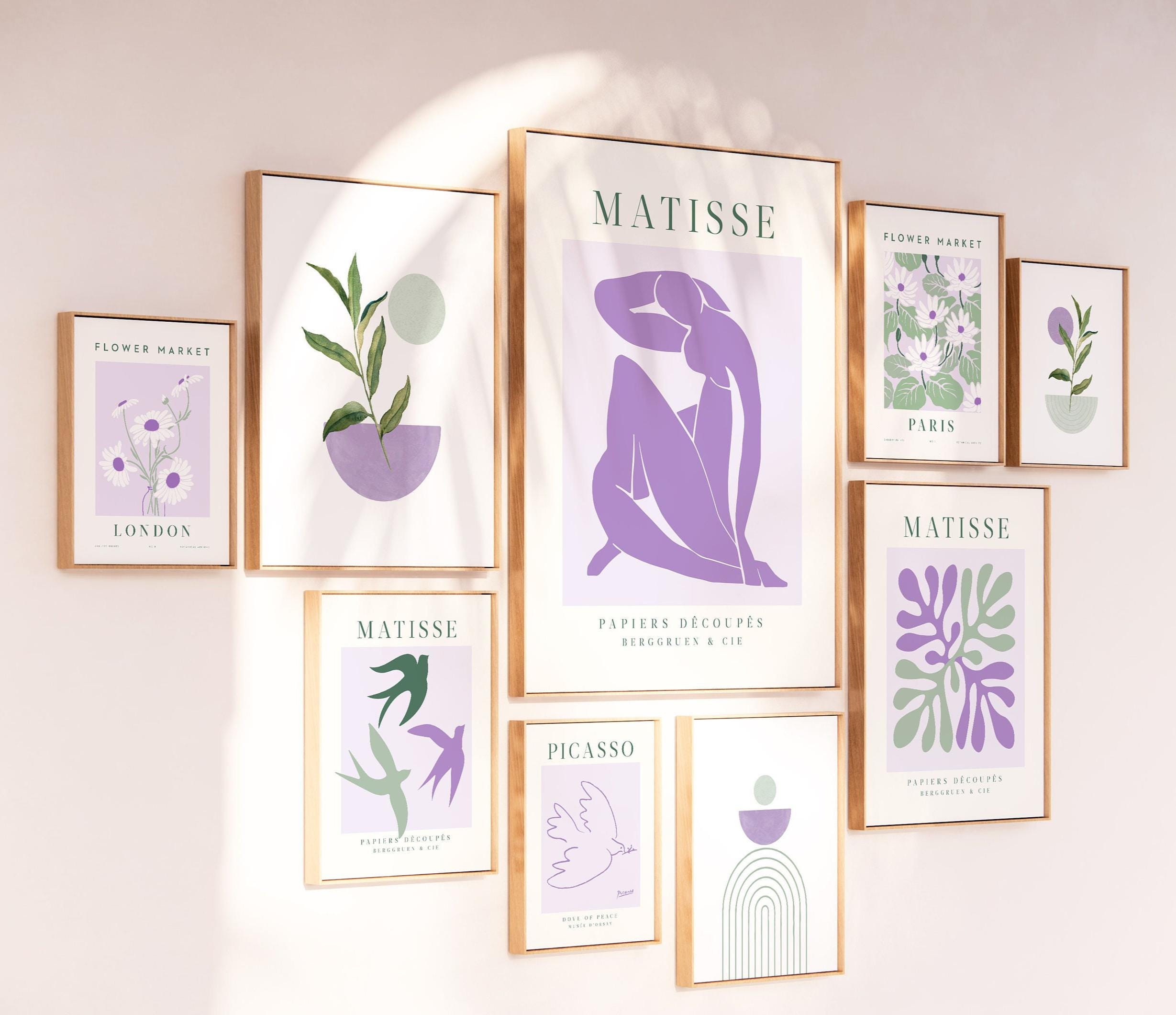 Purple Green Gallery Wall Art Set: Boho Prints (digital Download