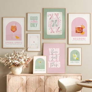 Blush Pink & Sage Green Gallery Wall Art Set (digital Download) - Etsy