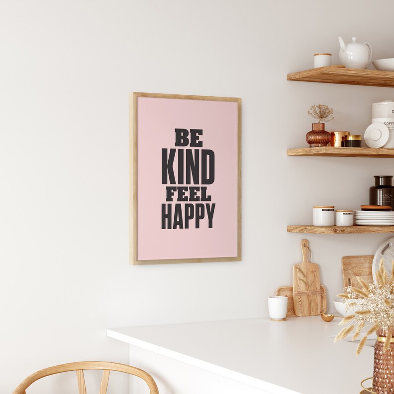 Inspirierende Art Zitat Druck fühlen sich glücklich Poster druckbare