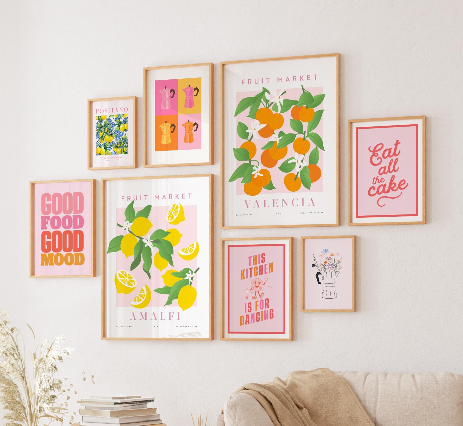 Trendy Kitchen Print Set: Printable Kitchen Gallery Wall Art (digital ...