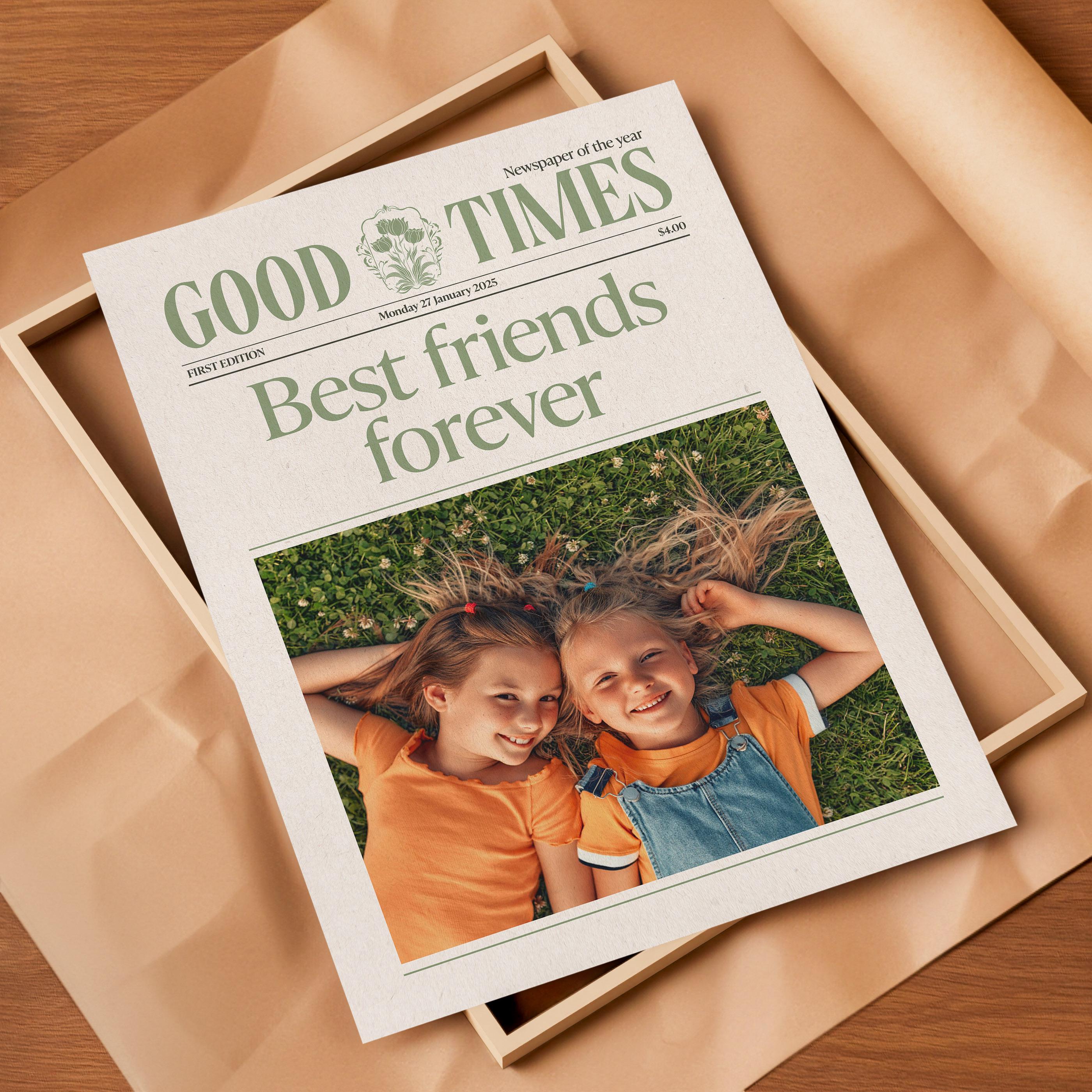 Personalized Newspaper Ornament - Custom Image What A Year For Couple