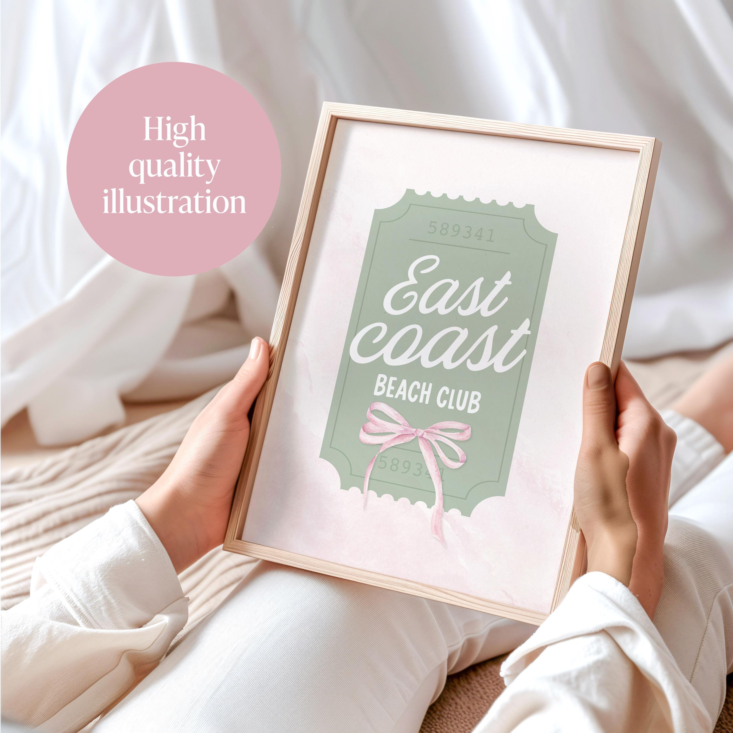 Pink & Sage Green Wall Art Print Set: Coastal Cowgirl Room Decor ...
