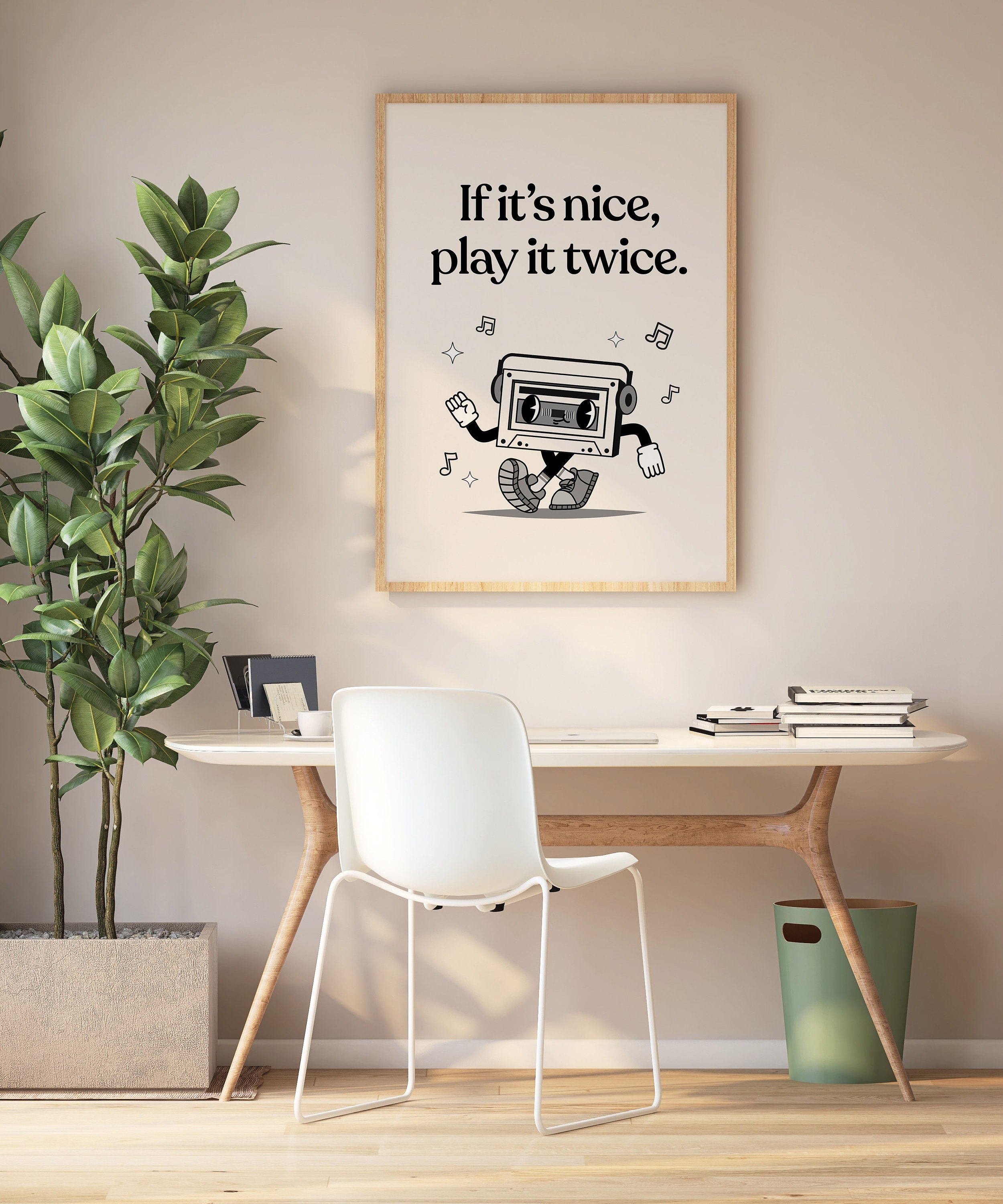 Retro Music Print Funny Printable Music Wall Art Trendy Music Poster ...
