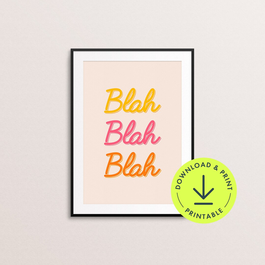 Bunte lustige Spruch Wand Kunst Lustige Typografie Wand Kunst Lustiger