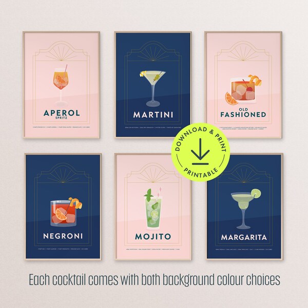 Cocktail Print - Etsy